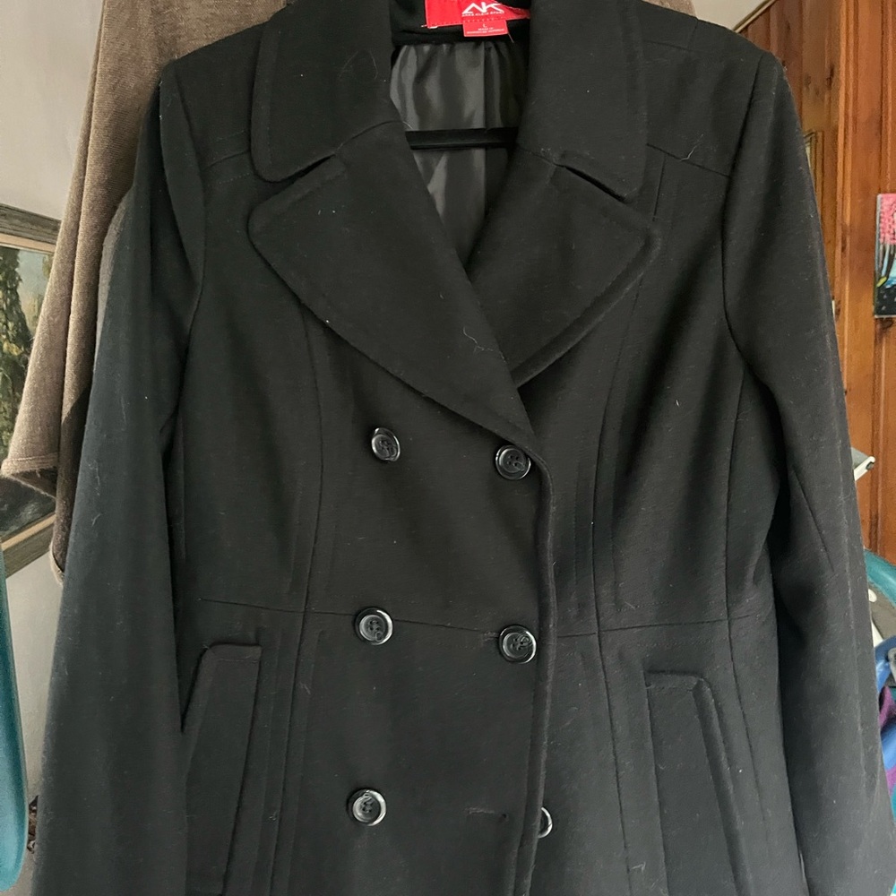 Black Double-Breasted Women's Coat